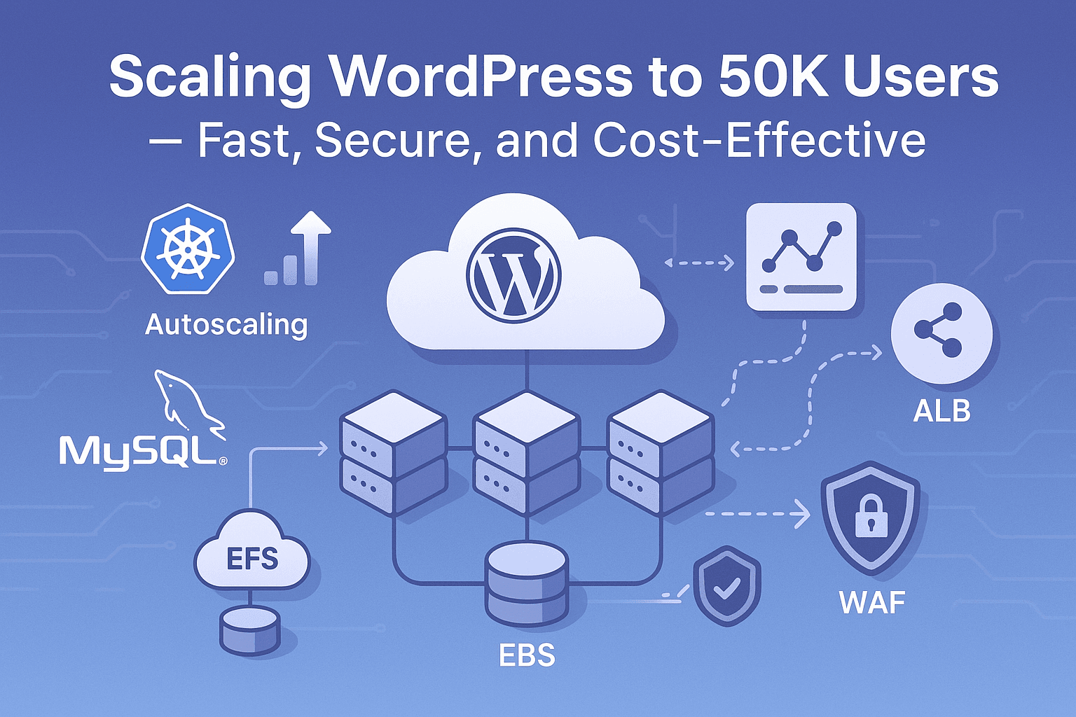 Scaling WordPress to 50K Users — Fast, Secure, and Cost-Effective